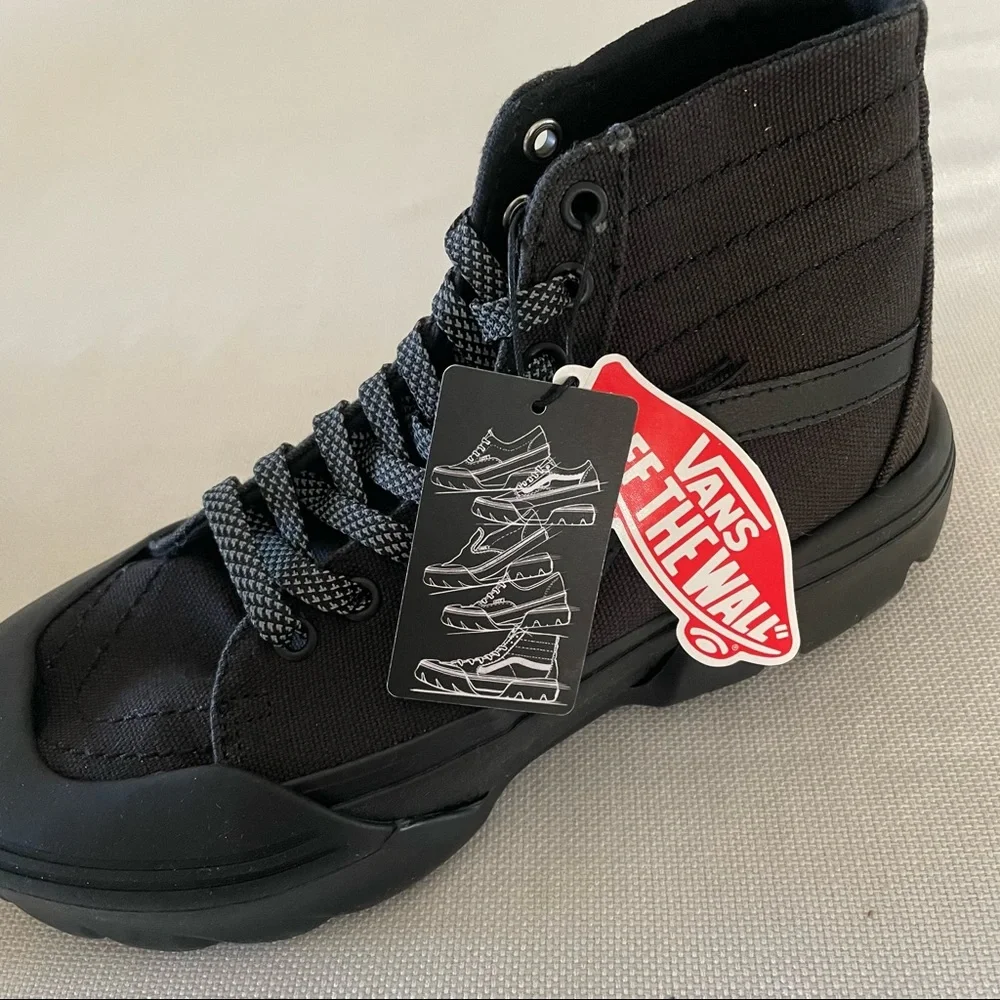 VANS UA SK8-HI TAPERED MODULAR BLACK Woman’s Size 8.5 Men’s Size 7 Heavy Canvas - Picture 2 of 9